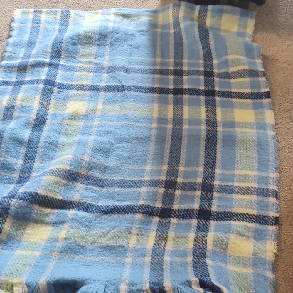 A New Day Blue Plaid Throw Blanket